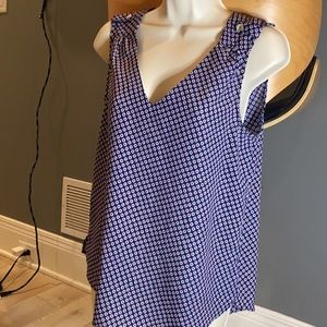 AliceBlue Blue and Red Blouse